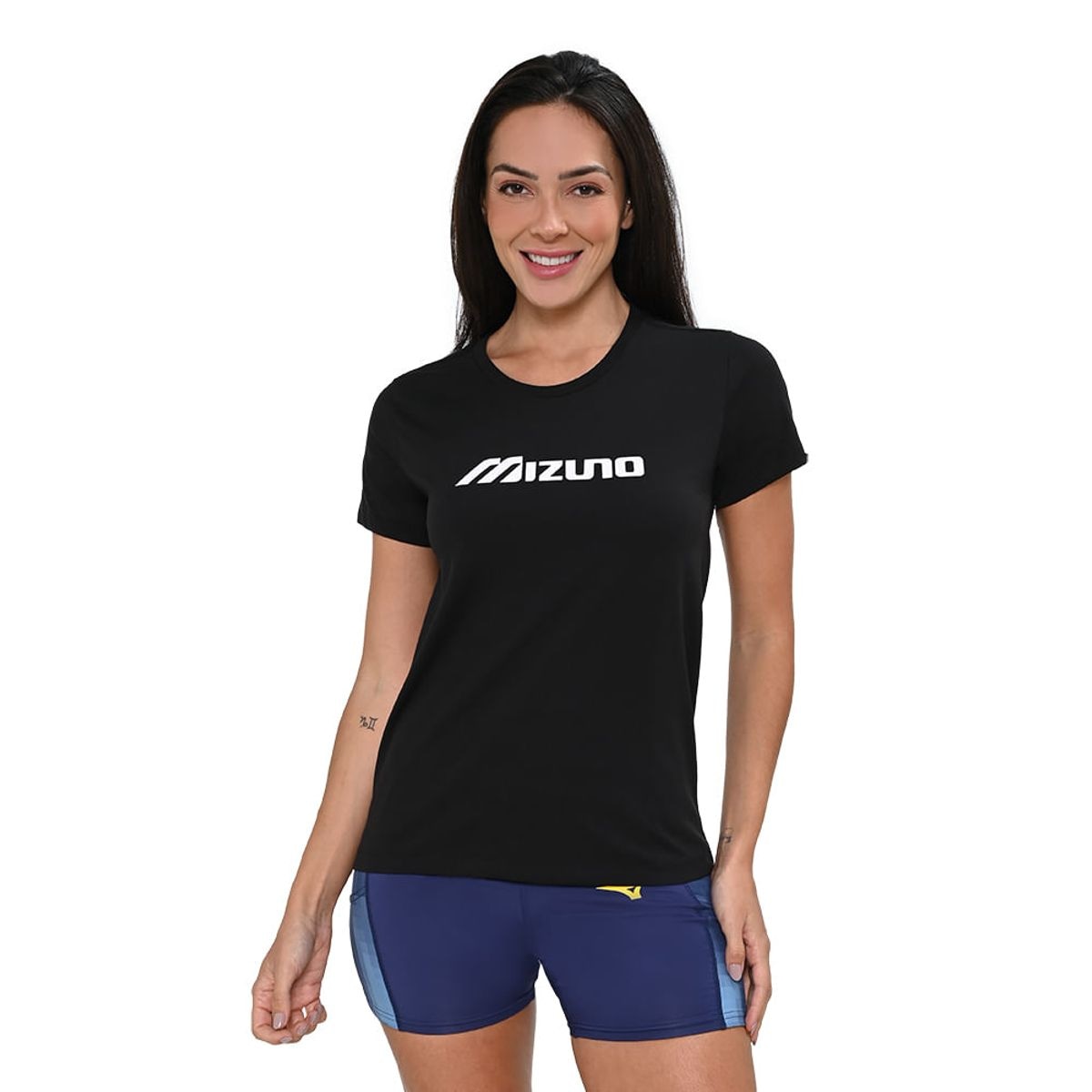 Imagem principal Camiseta Feminina Mizuno Basic Run Bird Preto Mizuno