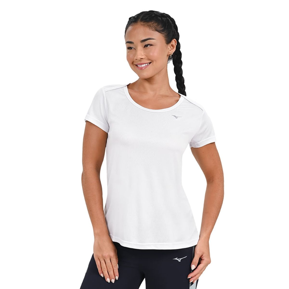 Imagem principal Camiseta de Treino Feminina Mizuno Soul Fit Fresh 2 Cinza Mizuno