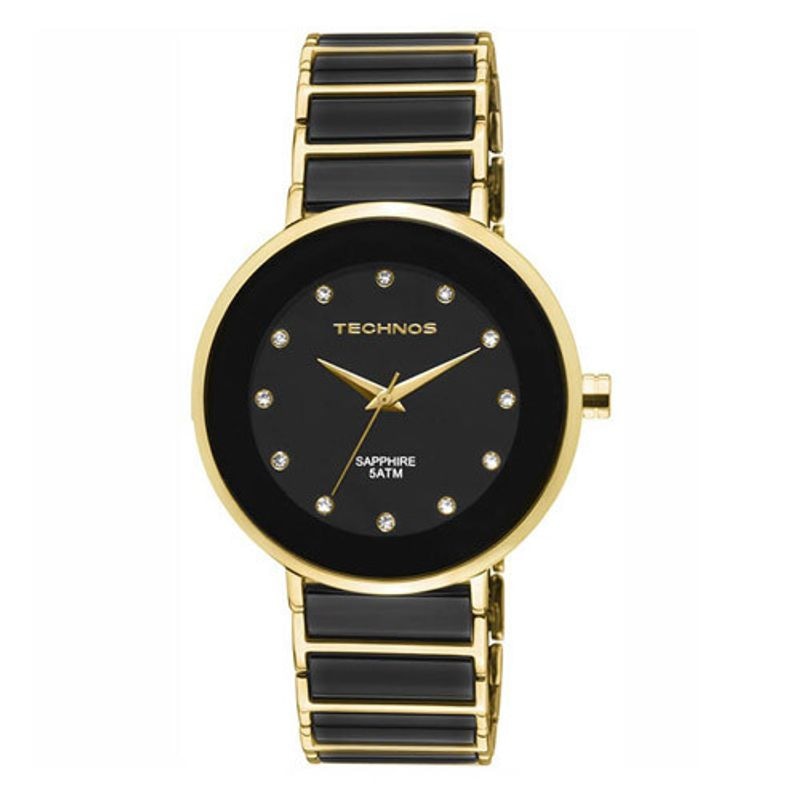 Imagem principal Relógio Technos Feminino em Cerâmica Preta e Detalhes Dourados Technos