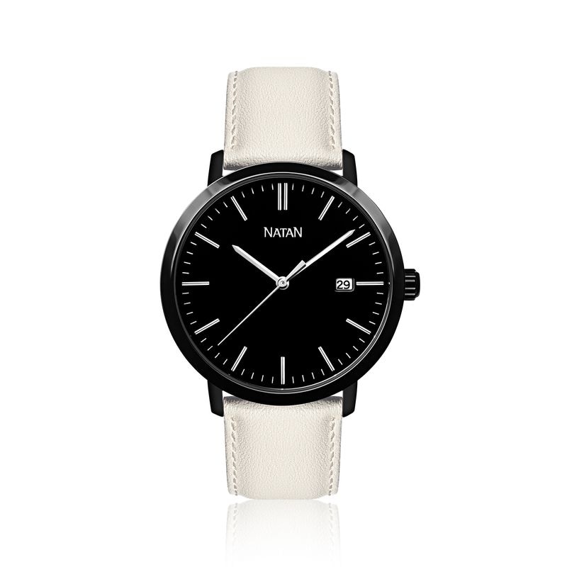 Imagem principal Relógio Natan Clássico Masculino em Couro Creme Natan