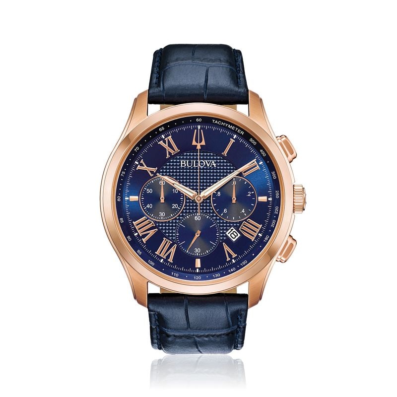 Imagem principal Relógio Bulova Masculino em Couro Azul 97B170N Bulova