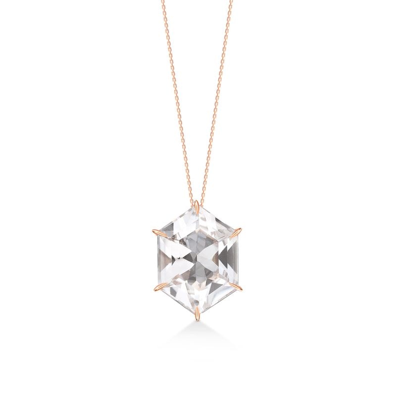 Imagem principal Pingente Hexagonal com Quartzo Murion em Ouro Rosé 18k Monte Carlo