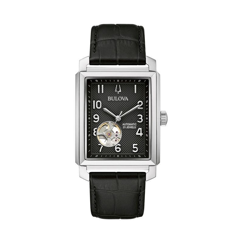 Imagem principal Relógio Bulova Automático Masculino em Couro Preto 96A269 Bulova