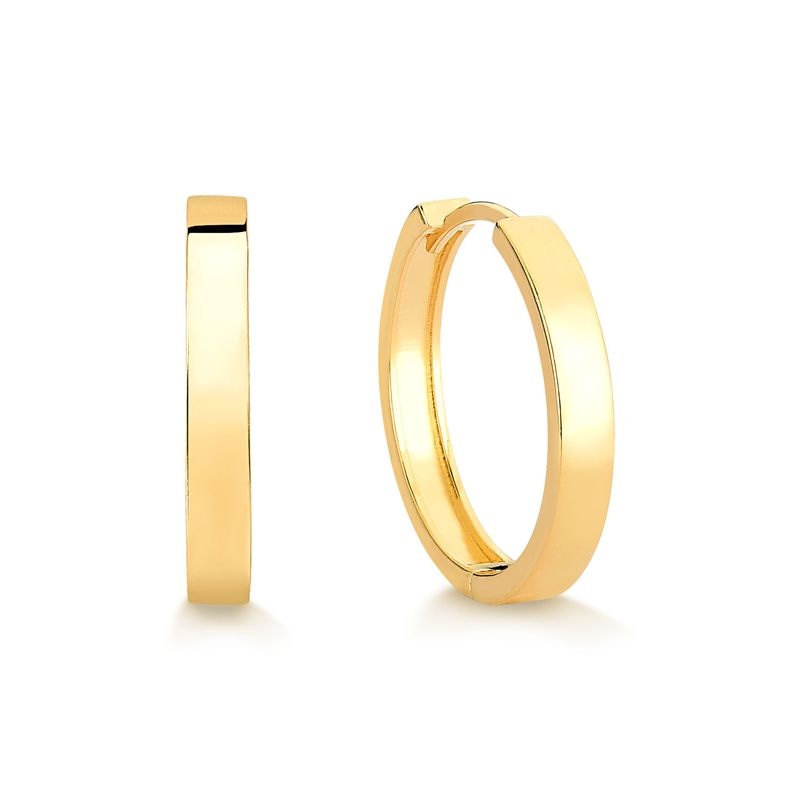 Imagem principal Brinco Argola Fio Quadrado 22mm em Prata com Banho de Ouro Amarelo 18k Monte Carlo