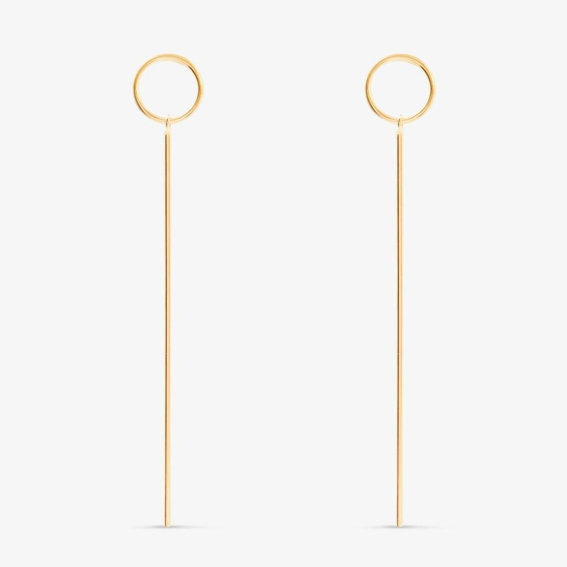 Imagem principal Brinco Argola Círculo com Fios de Ouro em Ouro Amarelo 18k - 61mm Monte Carlo