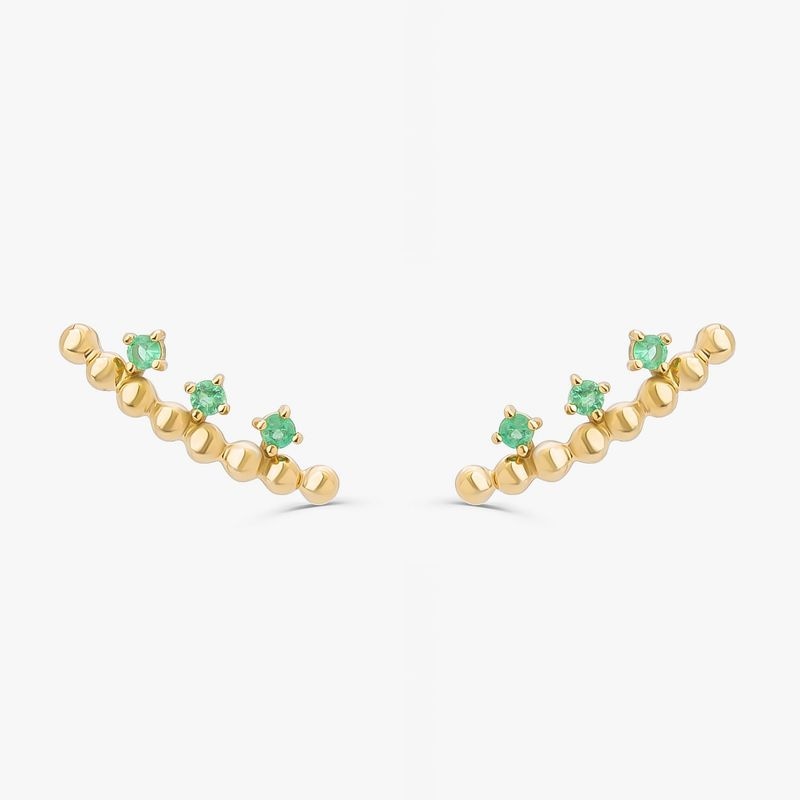 Imagem principal Brinco ear cuff com Esmeralda em Ouro Amarelo 18k Monte Carlo