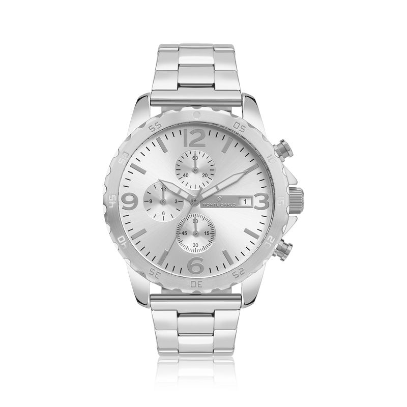 Imagem principal Relógio Monte Carlo Sports Cronógrafo Masculino em Aço Prateado Monte Carlo