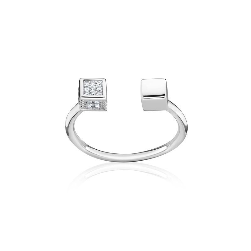 Imagem principal Anel Quadrado Cravejado em Prata 925 Jolie by Monte Carlo