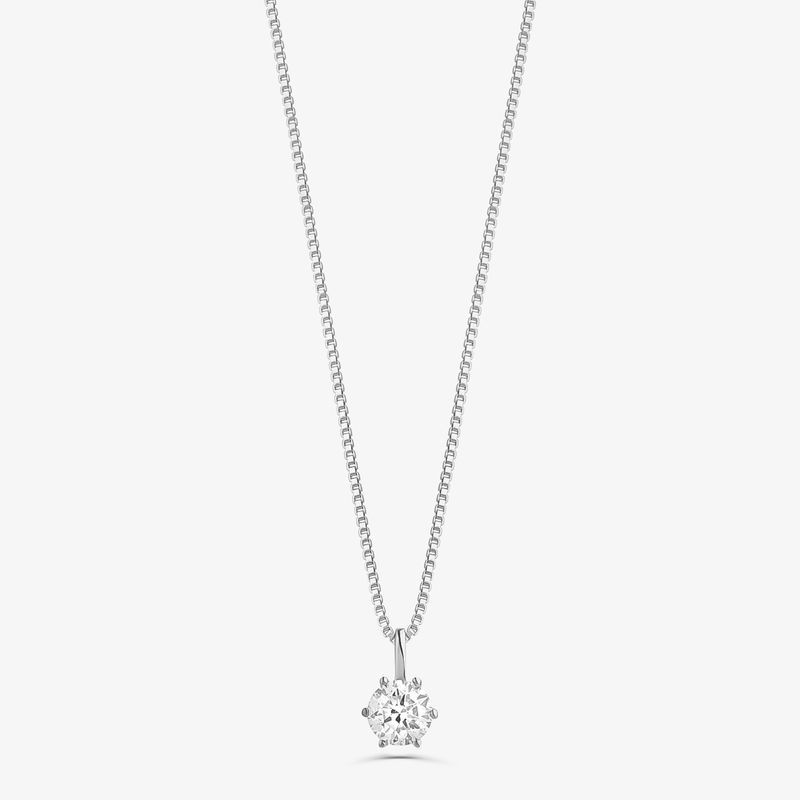 Imagem principal Pingente em Ouro Branco com 40 Pontos de Diamantes Monte Carlo