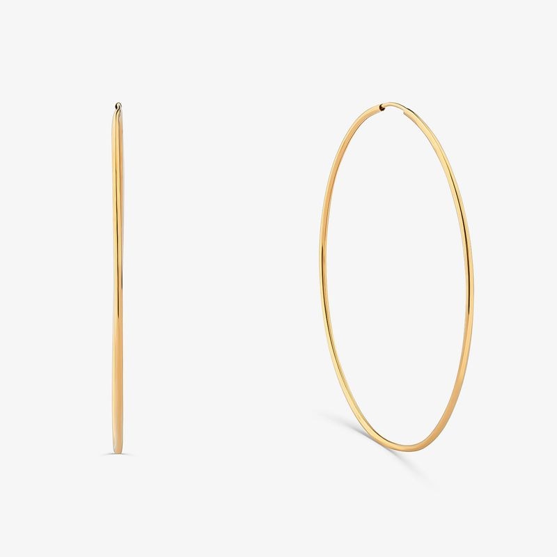 Imagem principal Brinco Argola Fio Redondo em Ouro Amarelo 18k - 50mm Monte Carlo