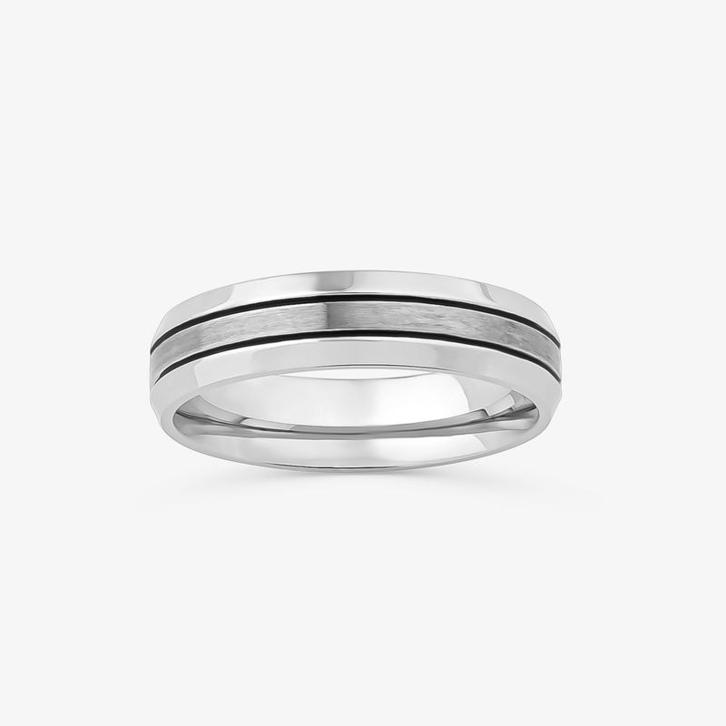 Imagem principal Anel Masculino Linha Dupla em Aço Monte Carlo