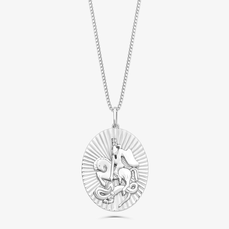 Imagem principal Pingente São Jorge com Topázio em Prata 925 Monte Carlo