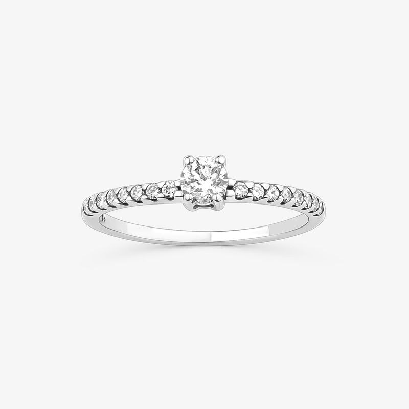 Imagem principal Anel Solitário com 36 Pontos de Diamantes em Ouro Branco 18k Monte Carlo