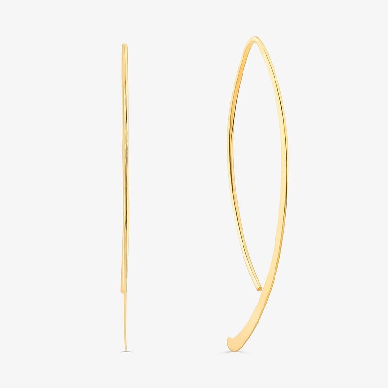 Imagem principal Brinco Argola Navete em Ouro Amarelo 18k - 46mm Monte Carlo