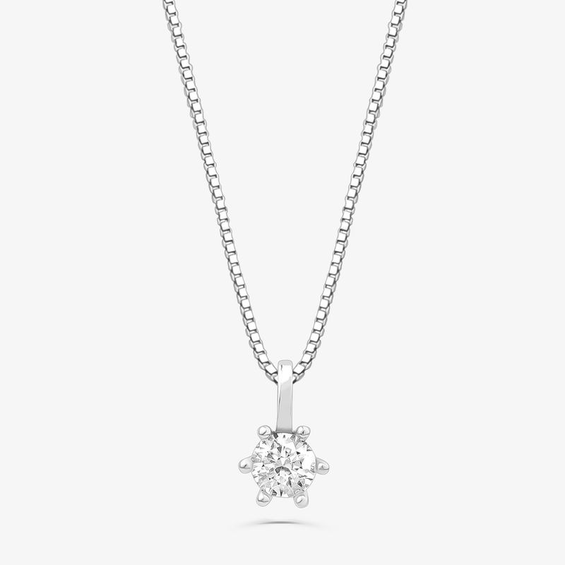 Imagem principal Pingente Solitário com 20 Pontos de Diamantes em Ouro Branco 18k Monte Carlo