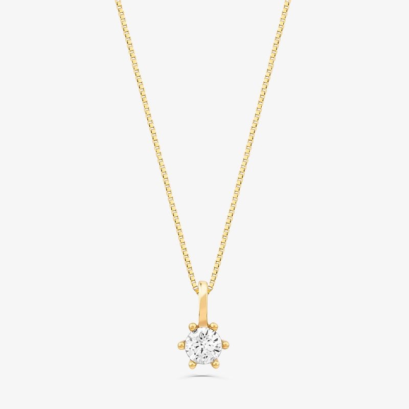 Imagem principal Pingente Solitário com 15 Pontos de Diamantes em Ouro Amarelo 18k Monte Carlo