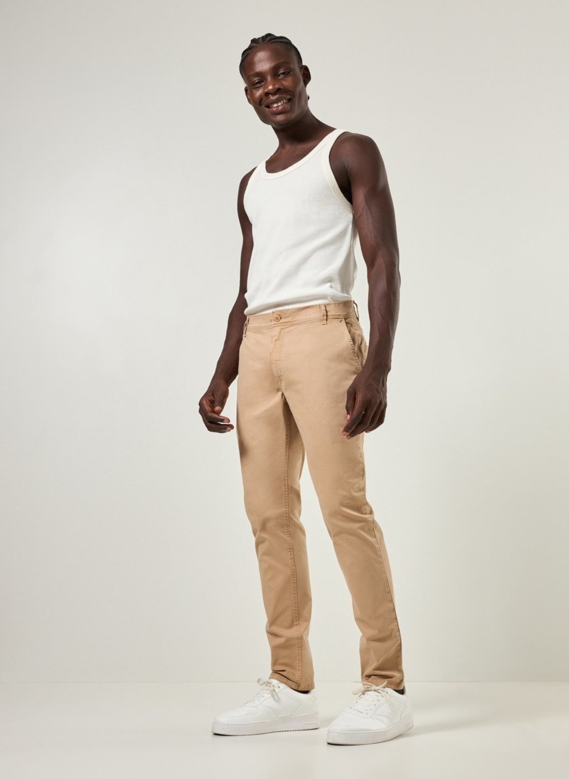 Imagem principal Calça Chino Slim Em Sarja Caqui Youcom bege caqui