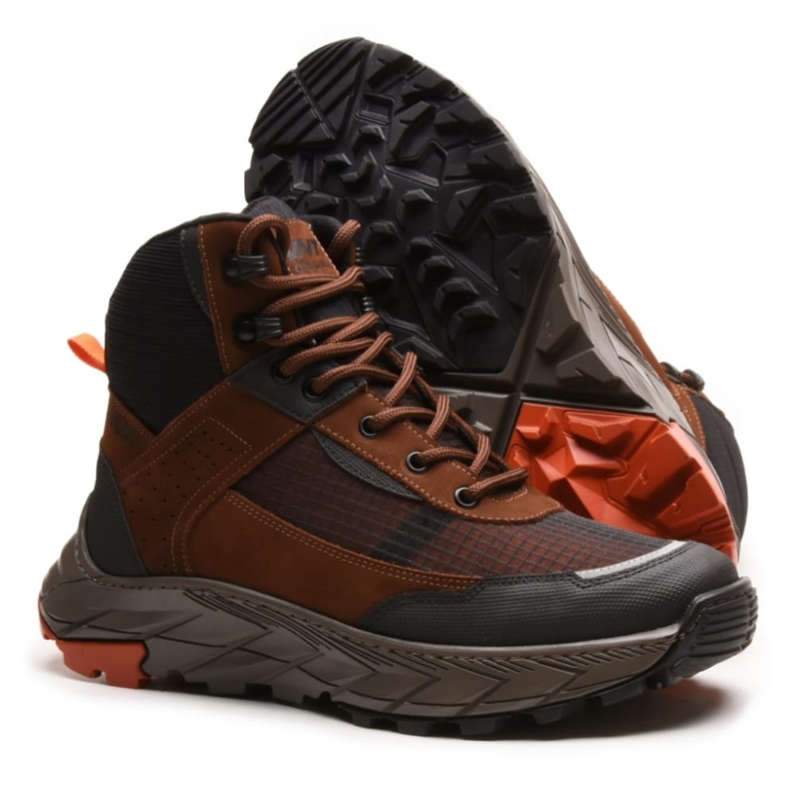 Imagem principal Bota Coturno Masculino Adventure Couro Legitimo Sola Antiderrapante Confortável CARMELO SHOES marrom