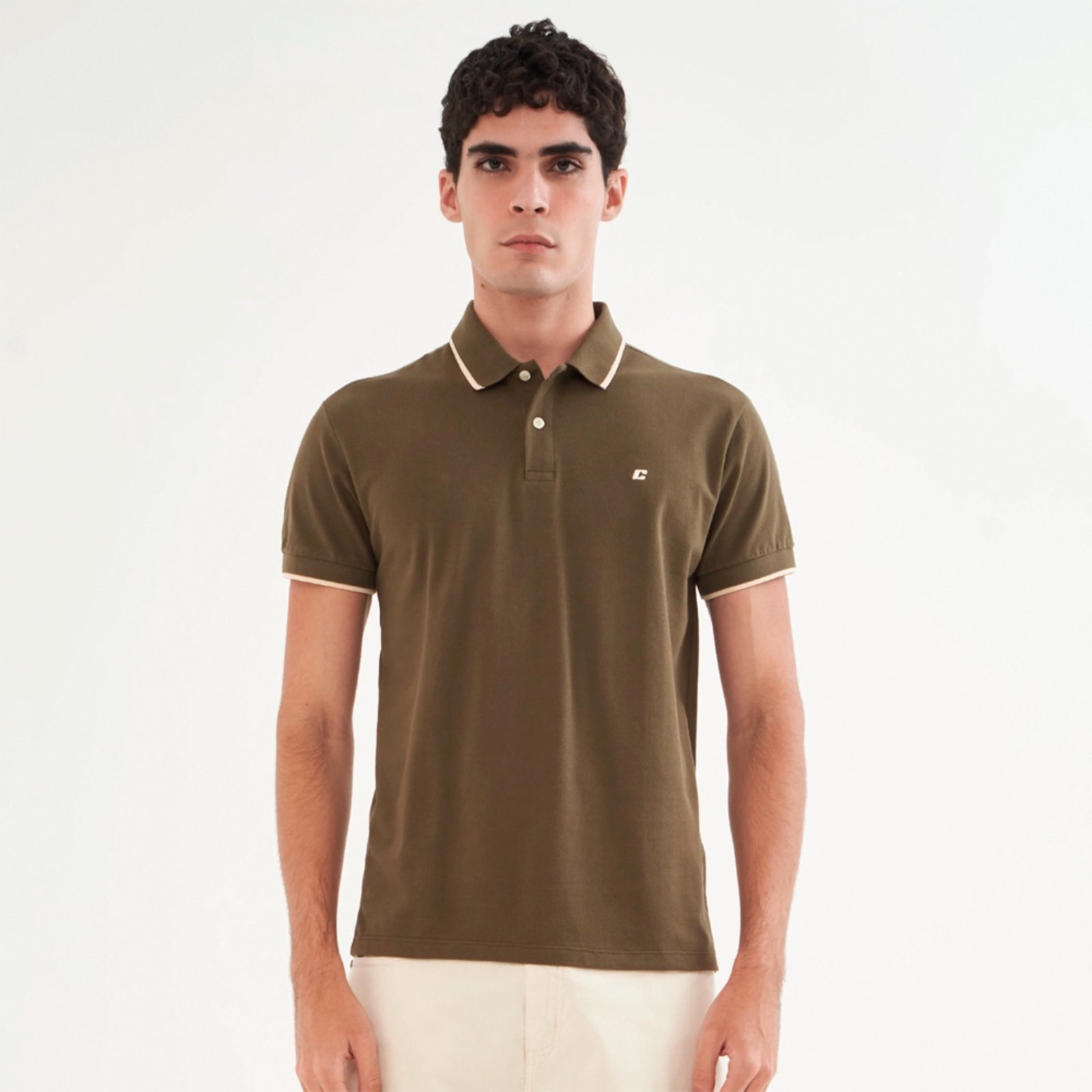 Imagem principal Camisa Polo Colcci Logo Listra Pr26 Cilandro Masculino Colcci verde