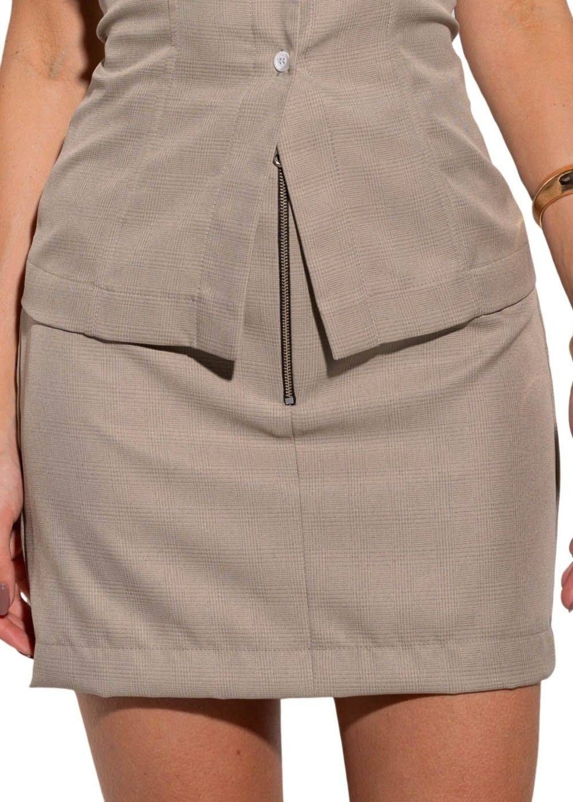 Imagem principal Mini Saia Sawary Social - 277548 Sawary cinza