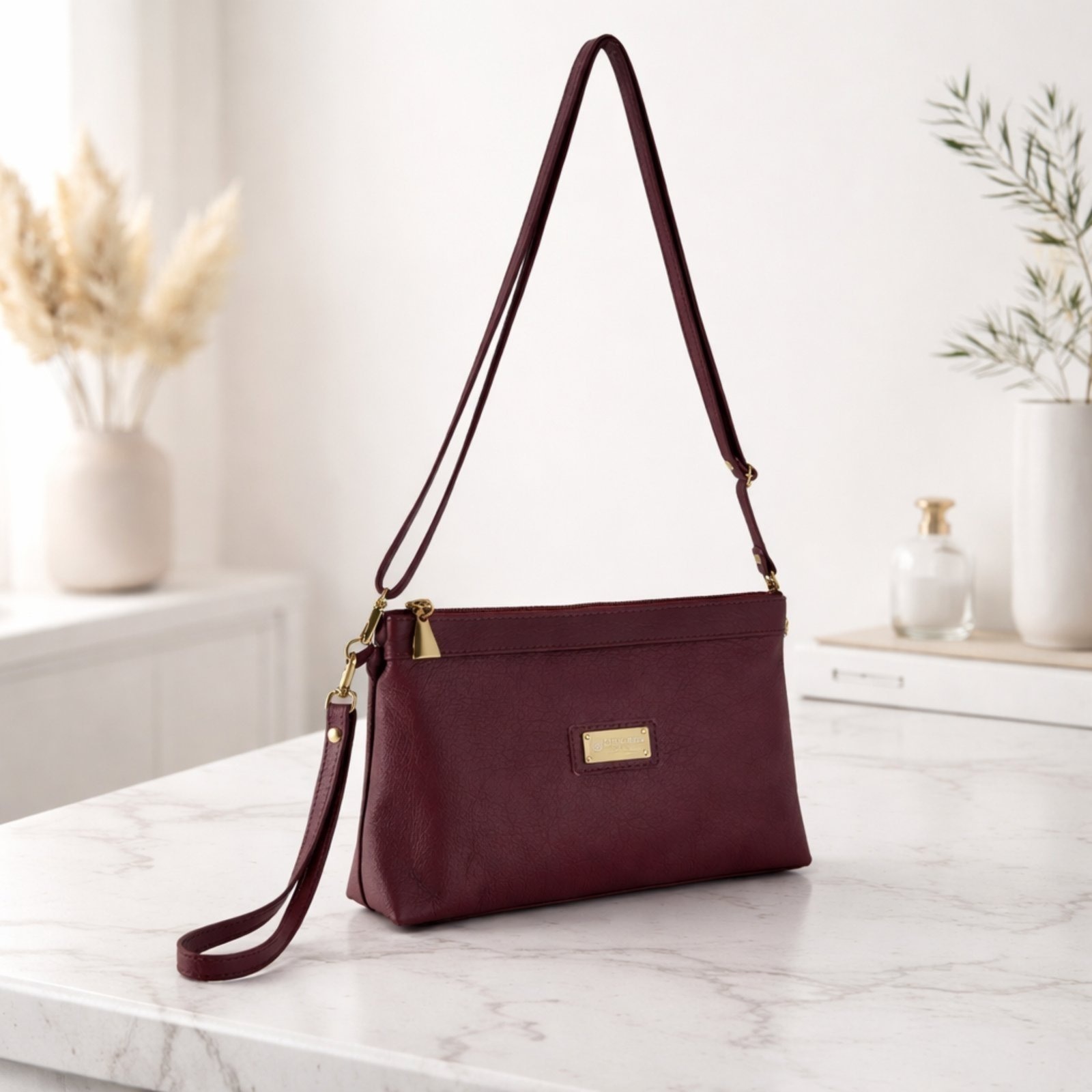 Imagem principal Bolsa Clutch Transversal TopGrife Couro TopGrife bordô