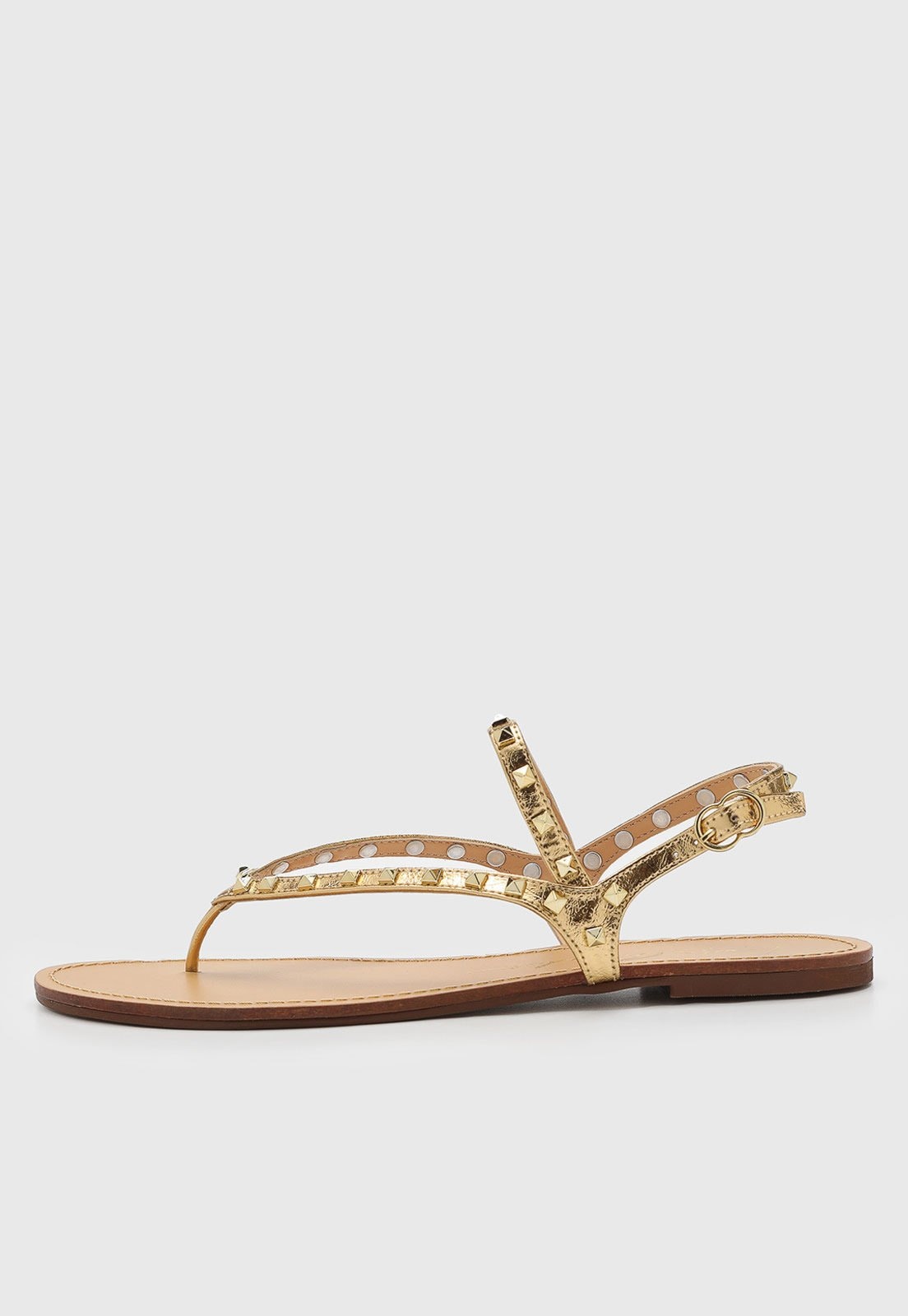 Imagem principal Rasteira Feminina Luiza Barcelos Tachas Dourada Luiza Barcelos dourado