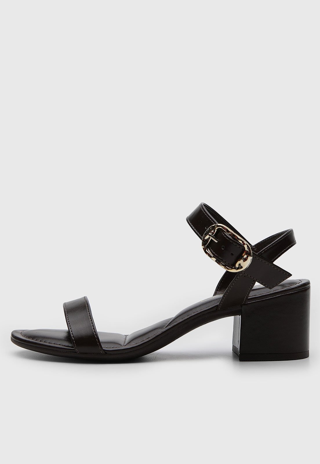 Imagem principal Sandália Feminina VIA UNO Salto Baixo Tiras VIA UNO marrom