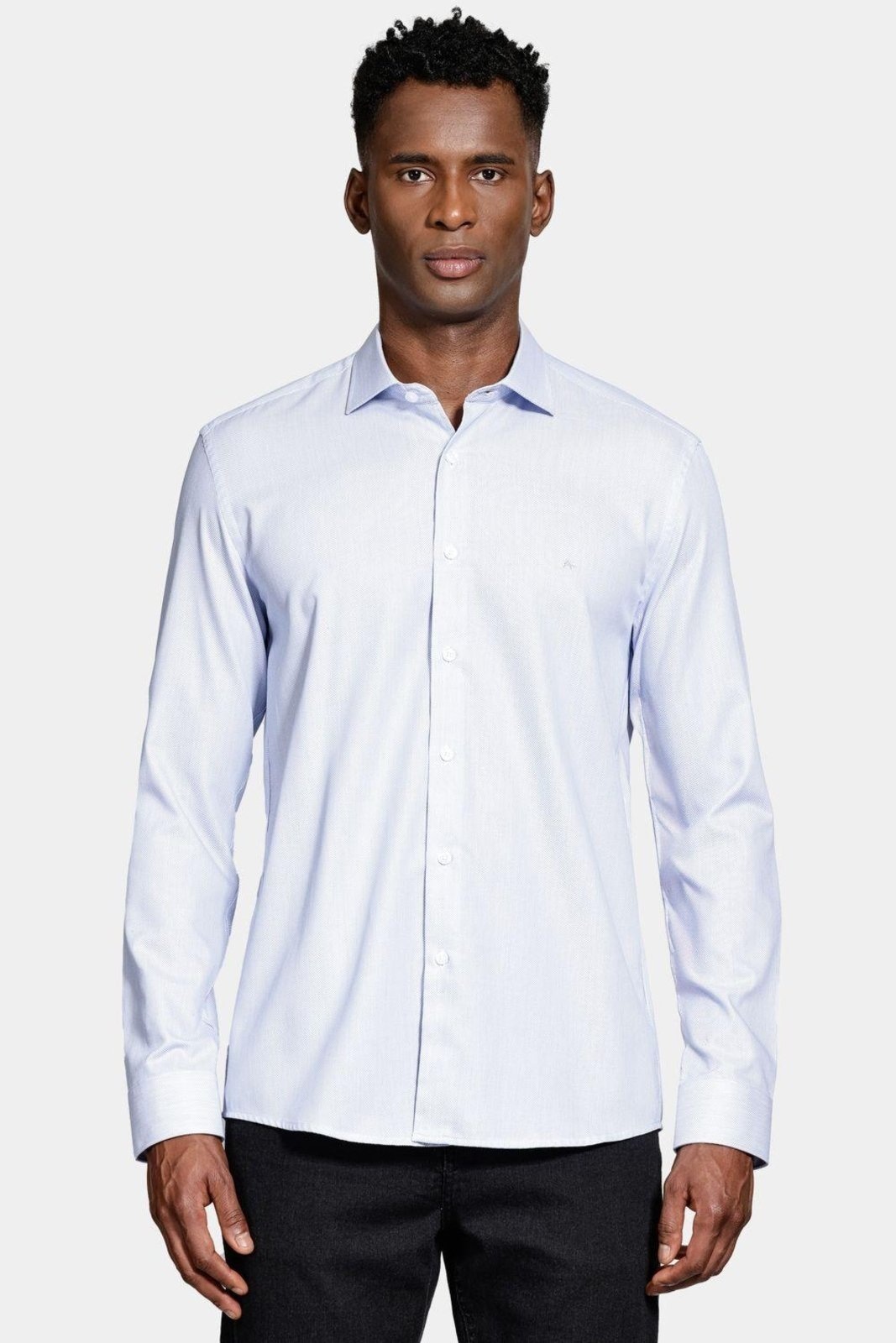 Imagem principal Camisa Aramis Tricoline Maquinetada Manga Longa Aramis azul