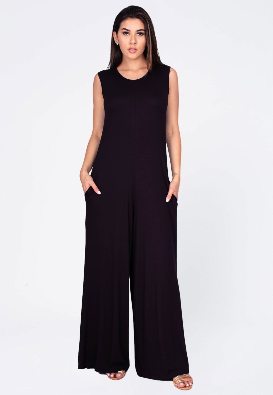 Imagem principal Macacão Regata Amazonia Vital Amplo Malha Amazonia Vital preto