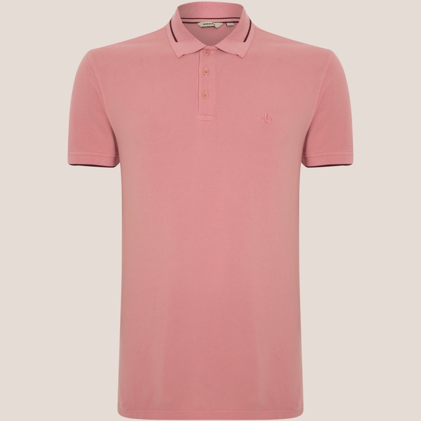 Imagem principal Camisa Polo Dudalina Piquet Jacquard Ve26 Masculino Dudalina rosa