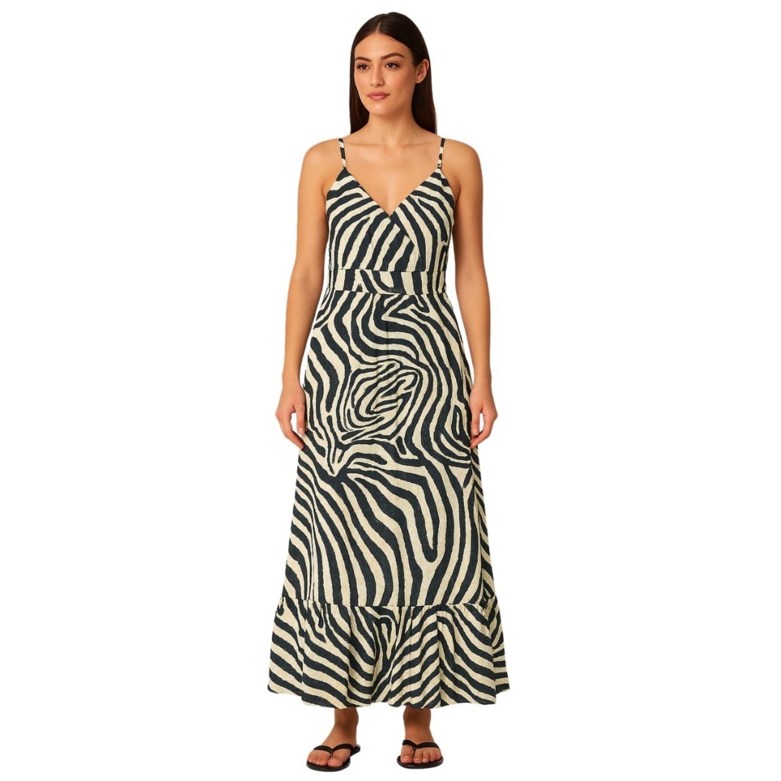 Imagem principal Vestido Indiano FMF Solto Estampado FMF multicolorido