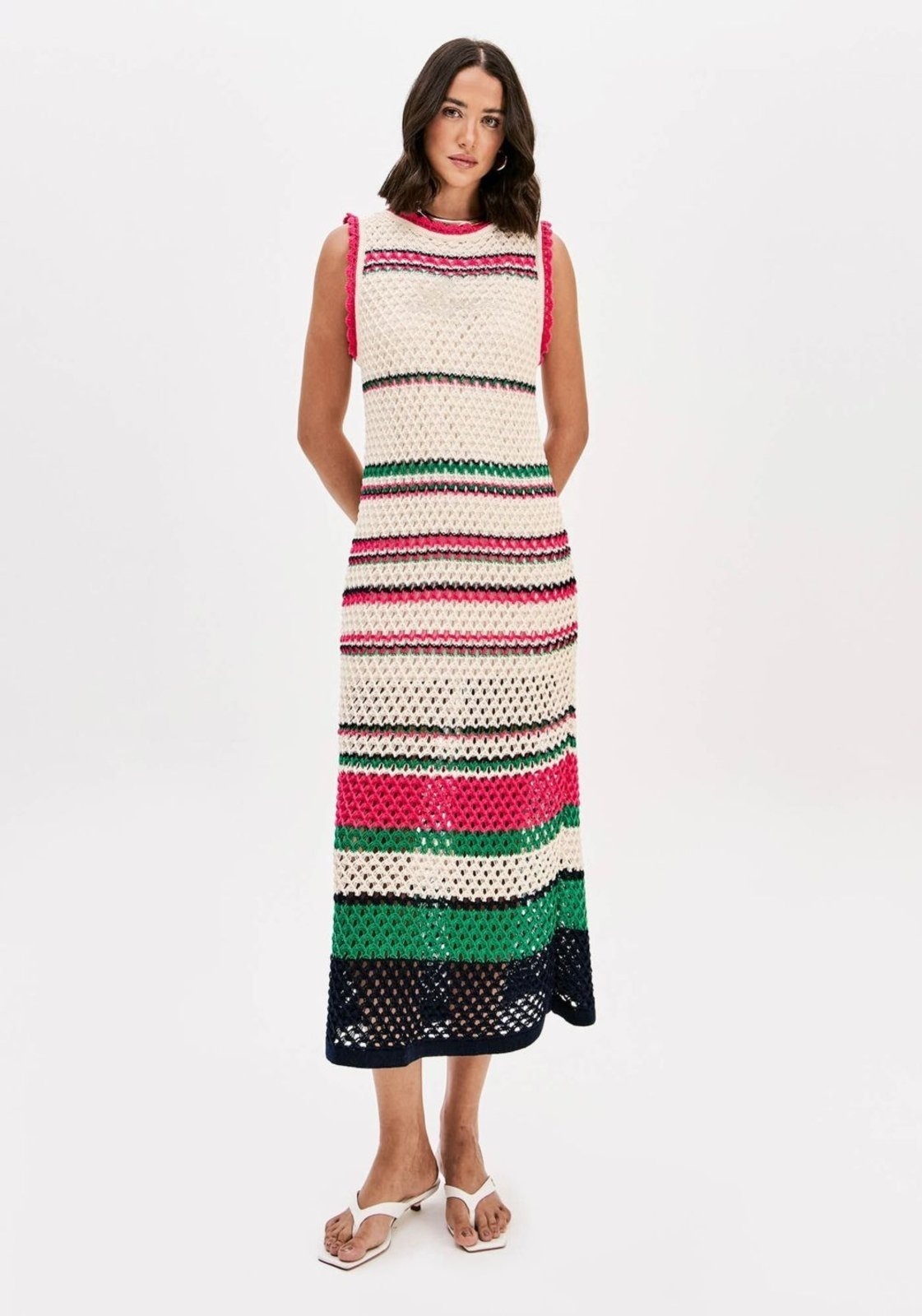 Imagem principal Vestido De Tricô Super Midi Sem Mangas Lança Perfume rosa