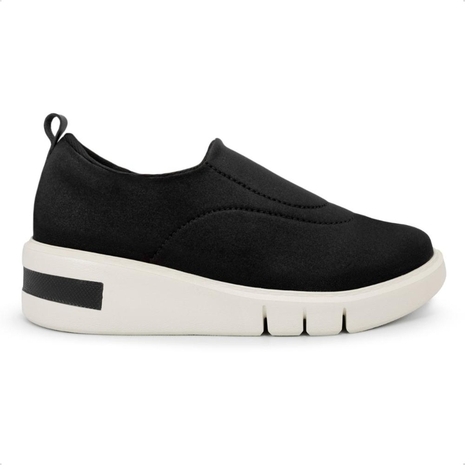 Imagem principal Tênis Usaflex Feminino Slip On Tecido Detalhe Costura Casual AM01009 Usaflex preto