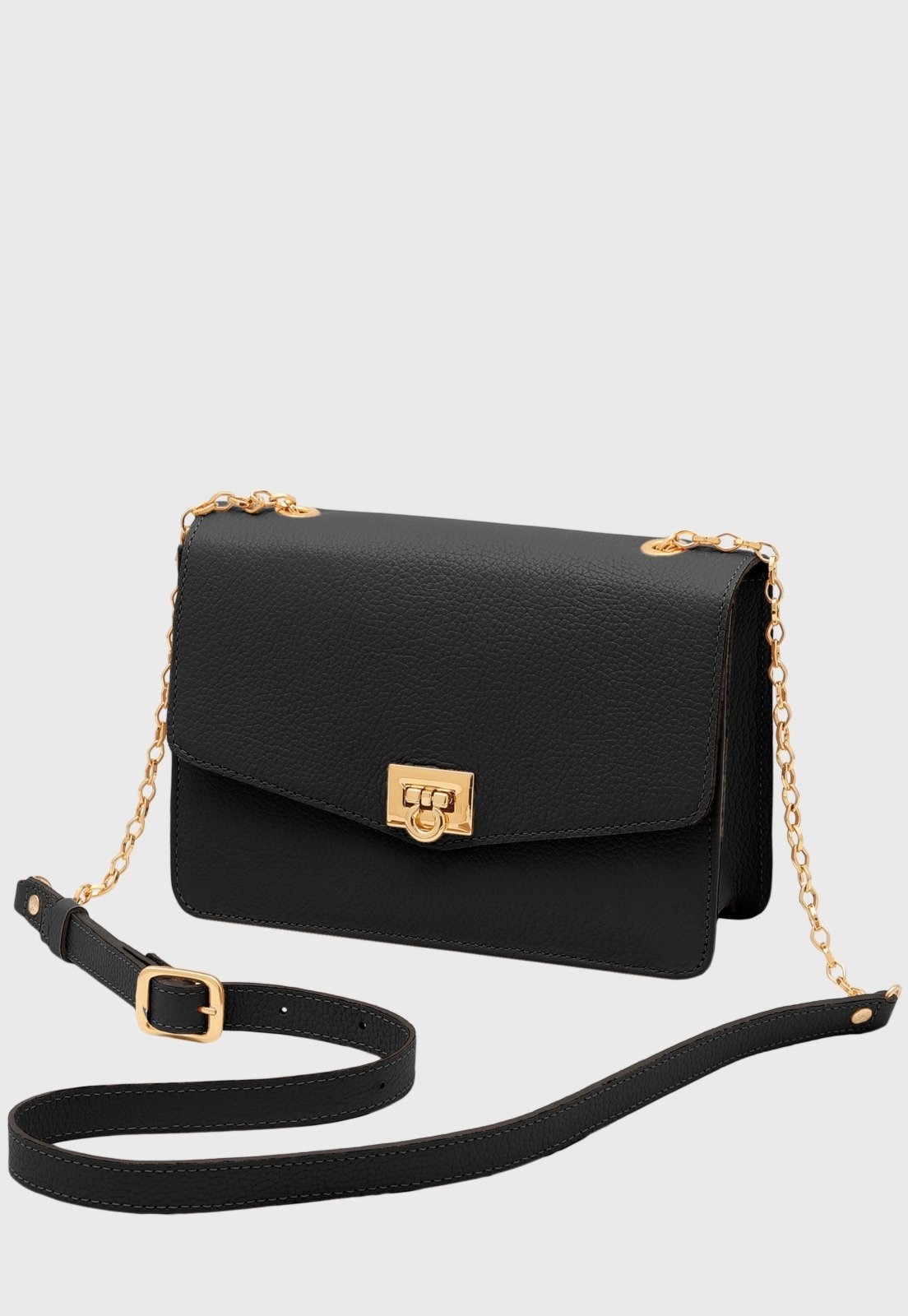 Imagem principal Bolsa Transversal Couro Mariart Margarida Preta Mariart preto