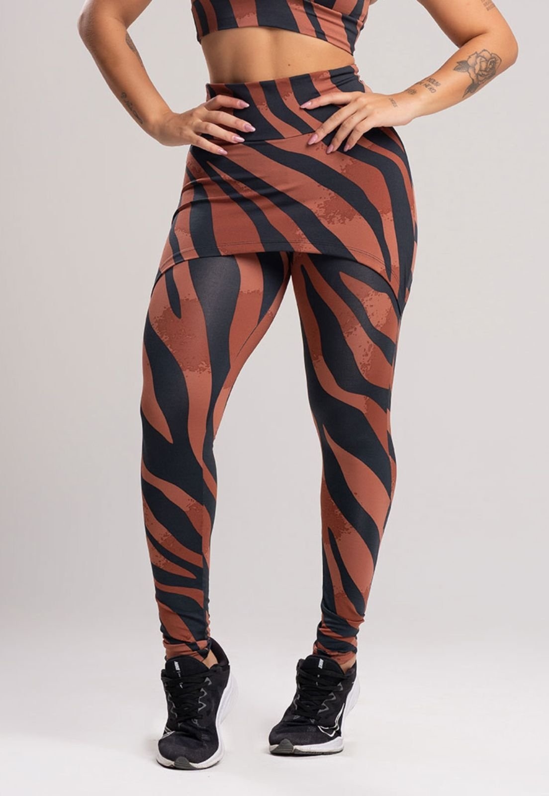Imagem principal Calça Legging MVB Modas Saia Tapa Bumbum Safari Mvb Modas marrom/preto