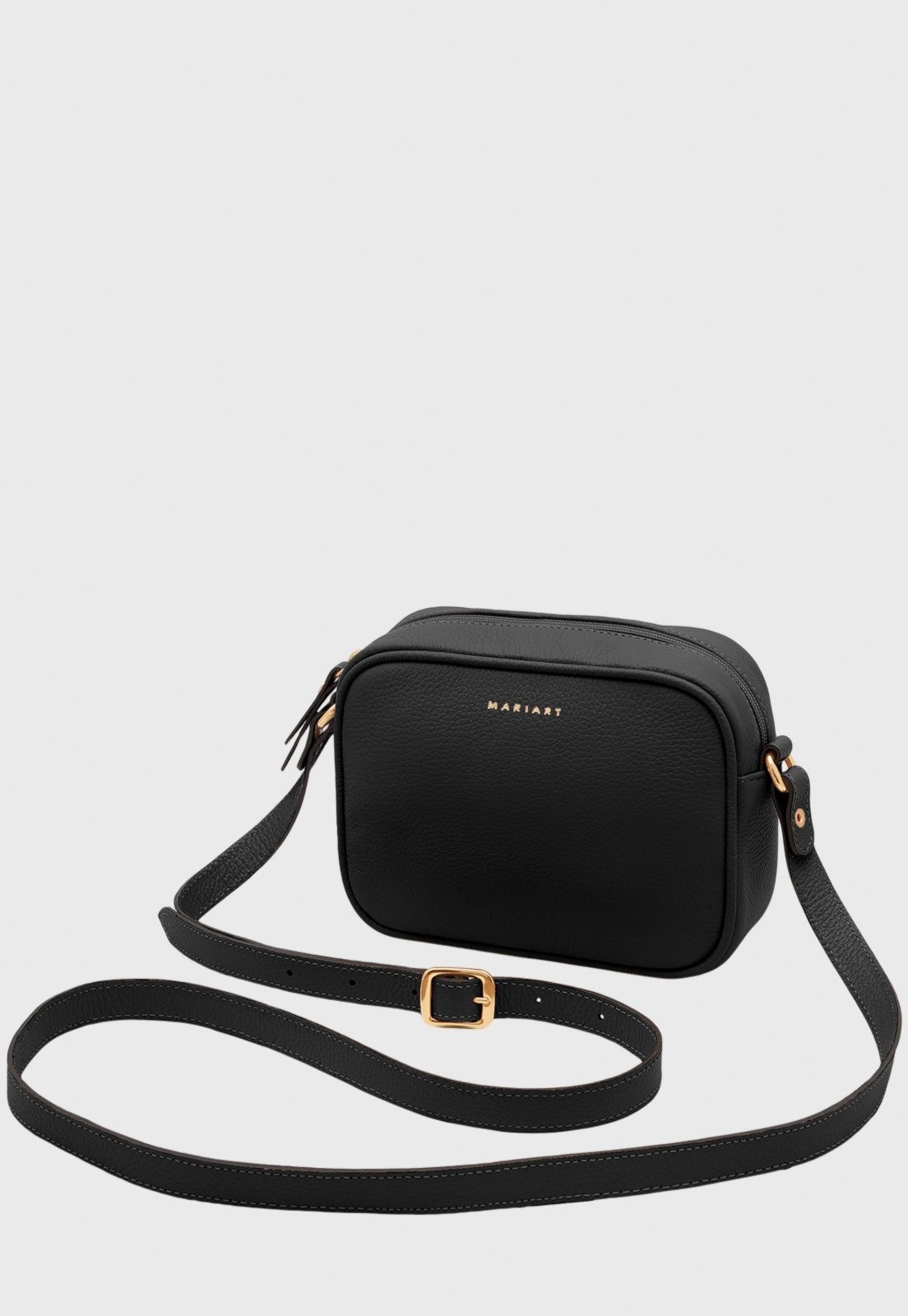 Imagem principal Bolsa Transversal Couro Mariart Mini Jeri Preta Mariart preto