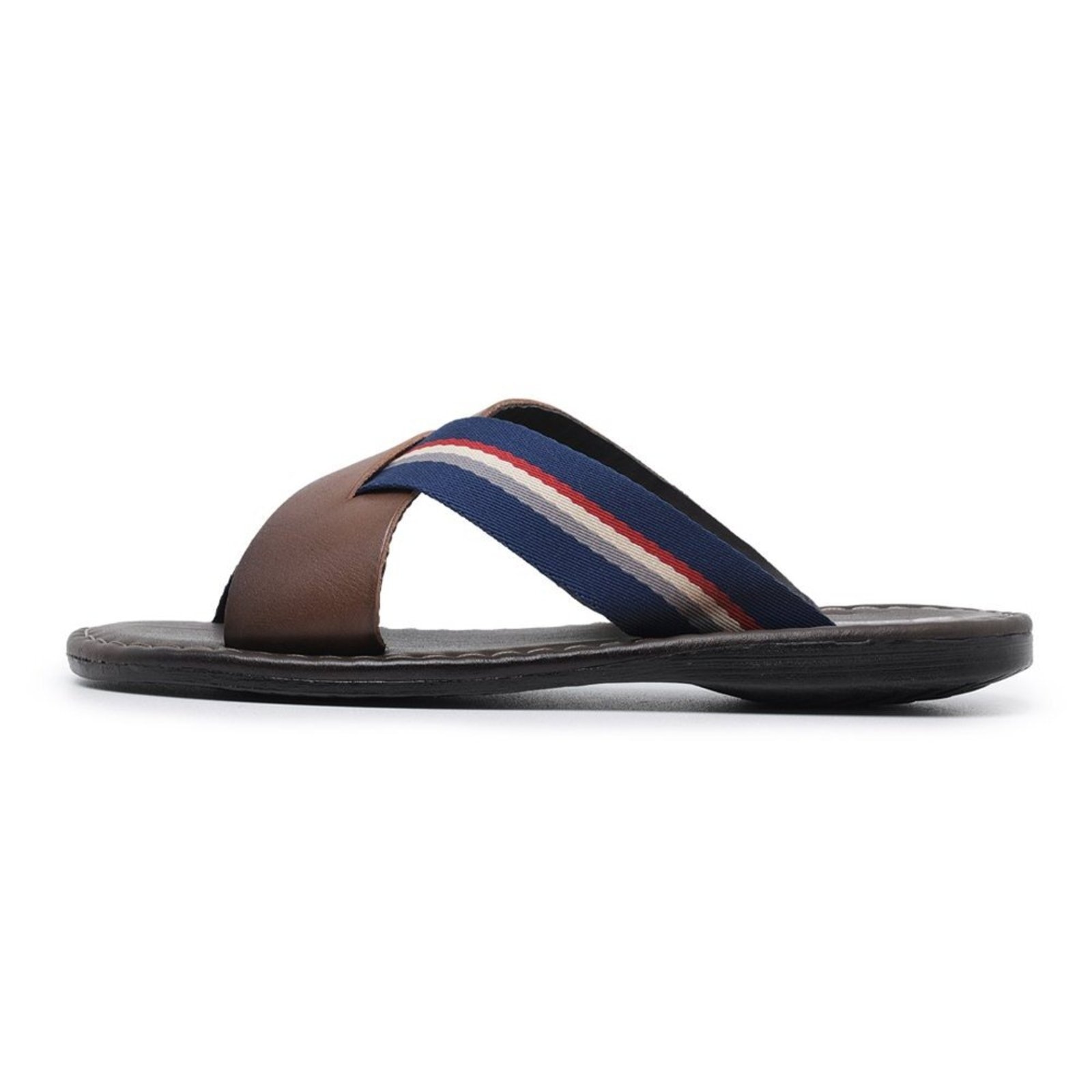 Imagem principal Chinelo Transpassado Conforto Centuria em Couro Tan Centuria Calçados marrom tan