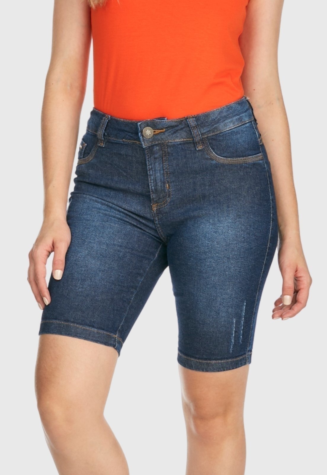 Imagem principal Bermuda Jeans HNO Jeans Ciclista Hot Pants Com Elastano HNO Jeans azul