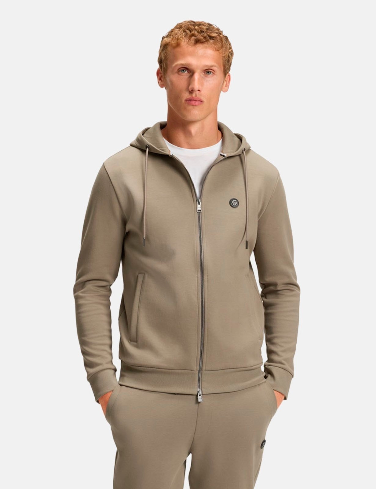 Imagem principal Jaqueta Hugo Boss Masculina Moletom Regular C-Spence 01 Oliva Claro Hugo Boss verde