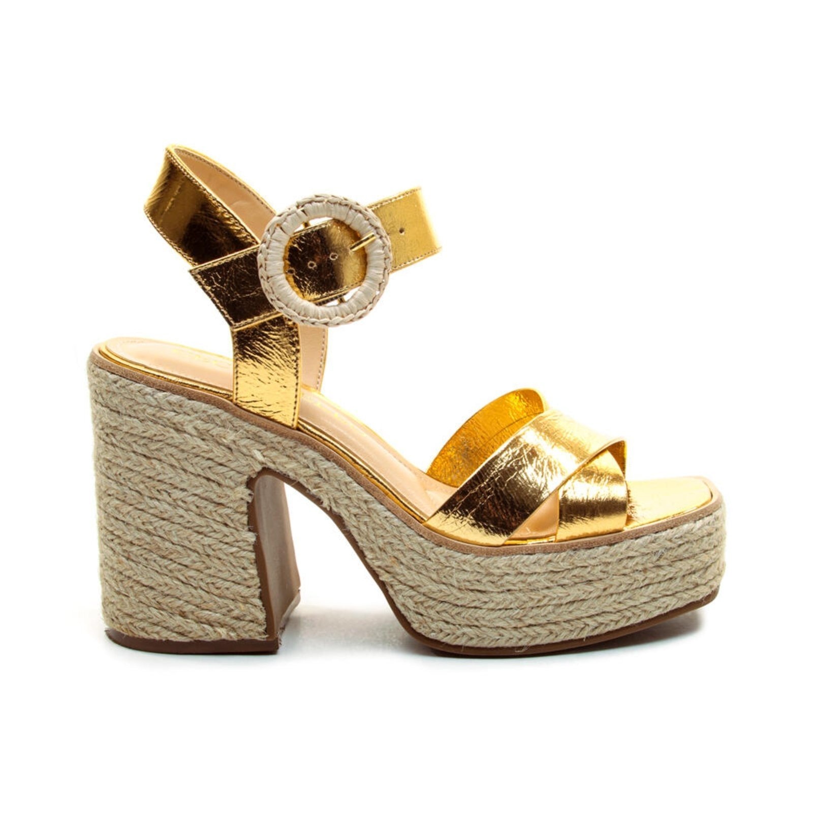 Imagem principal Sandália Plataforma Couro Ouro Cecconello 2850001-2 Cecconello dourado