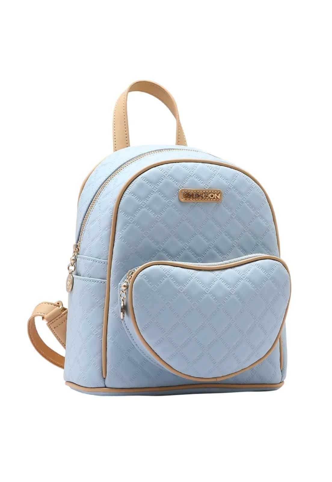 Imagem principal Mochila Feminina Chenson Original Matelassê Cute Costas 8484979 Chenson azul