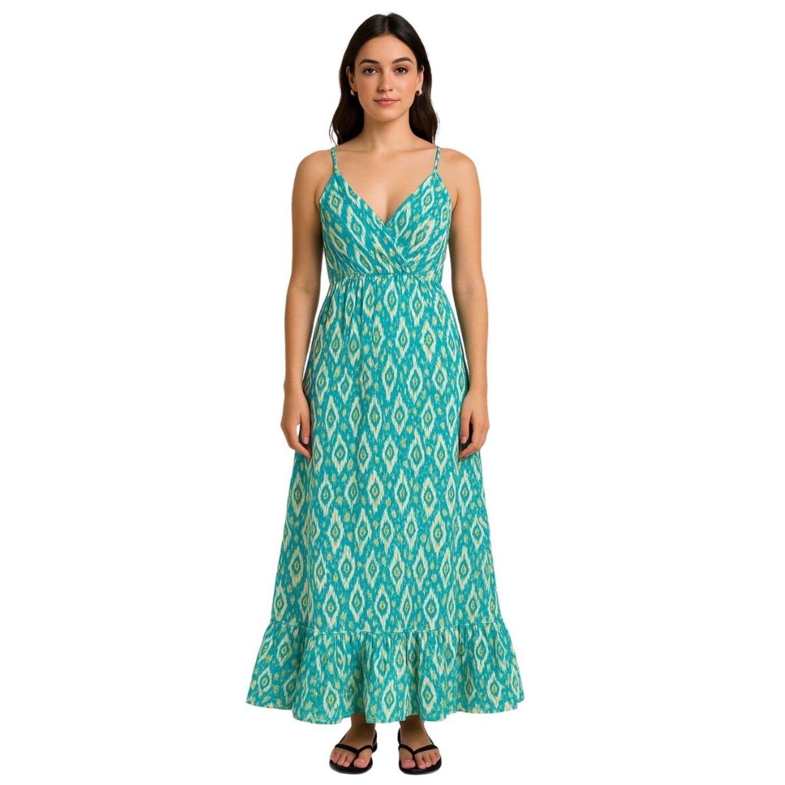 Imagem principal Vestido Indiano Vih Triny Longo com Cintura Ajustável Vih Triny azul