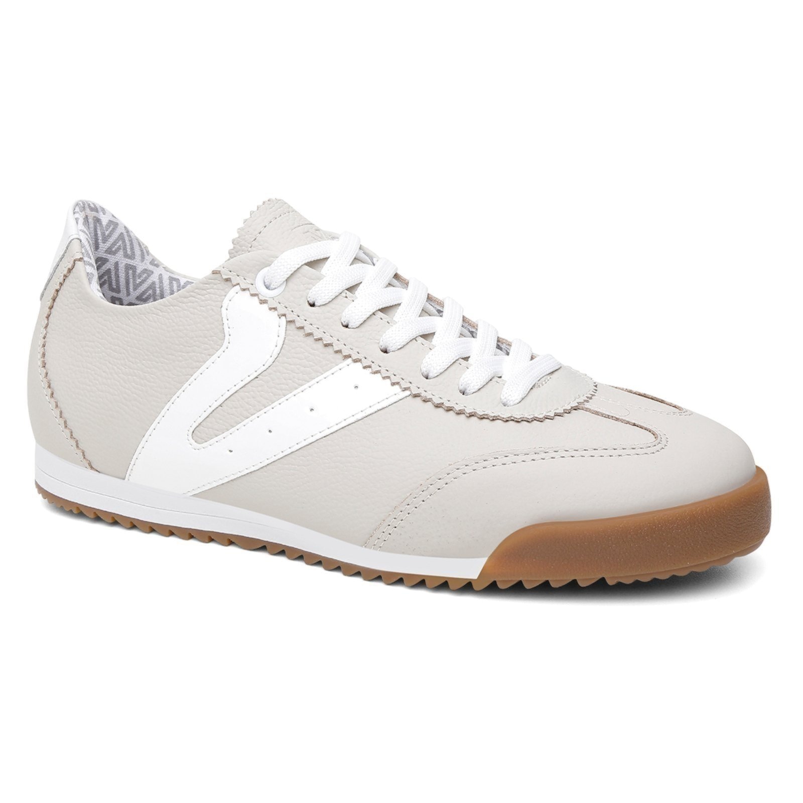 Imagem principal Tênis Feminino Couro Vittal Naomi Casual Clássico Retrô Off White USE VITTAL off-white white