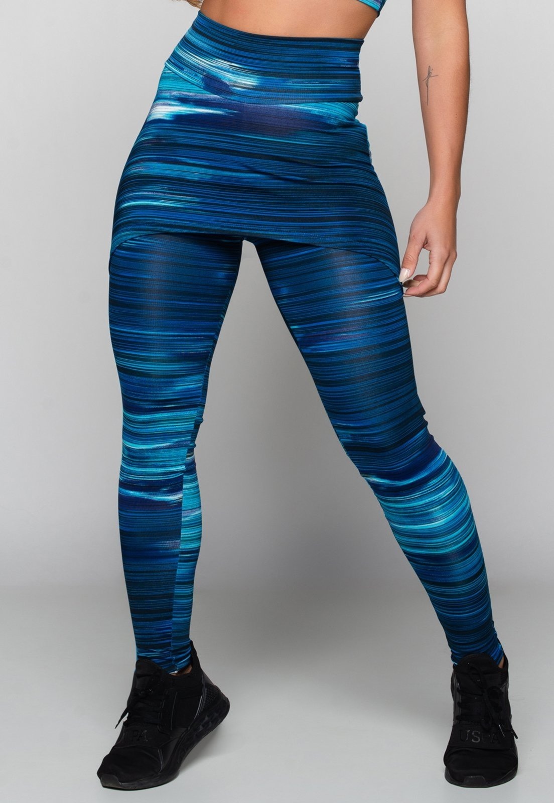 Imagem principal Calça Legging MVB Modas Saia Tapa Bumbum Estampada Nuance Mvb Modas azul/azul marinho/multicolorido