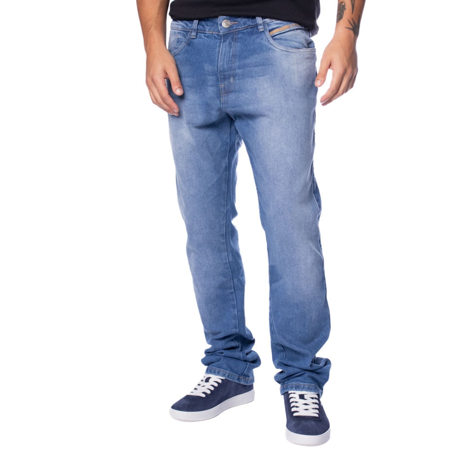 Imagem principal Calça Jeans Masculina Gangster Modelagem Reta Claro Gangster azul