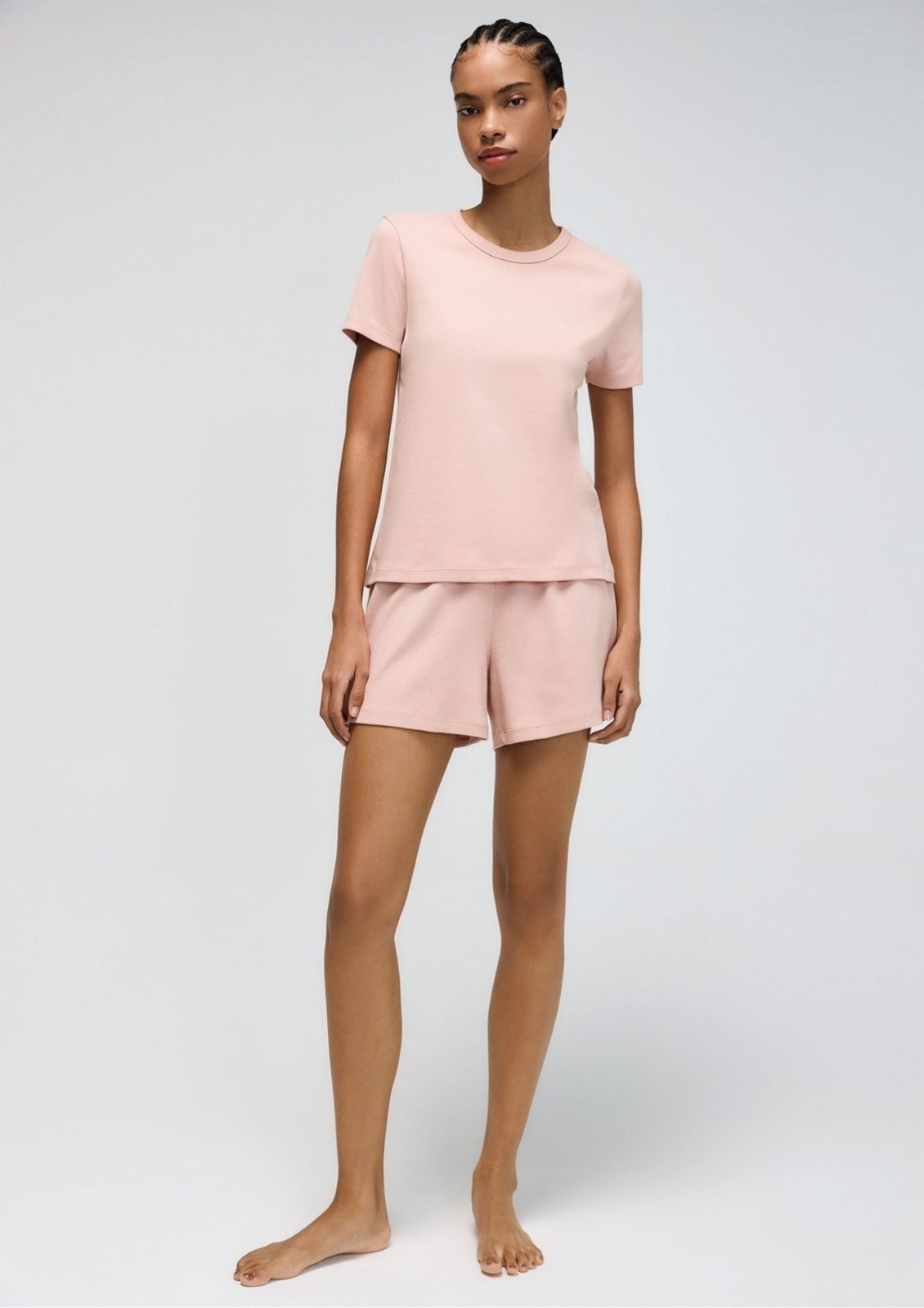 Imagem principal Pijama Curto Feminino Oversized Com Linho Hering HERING INTIMATES rosa