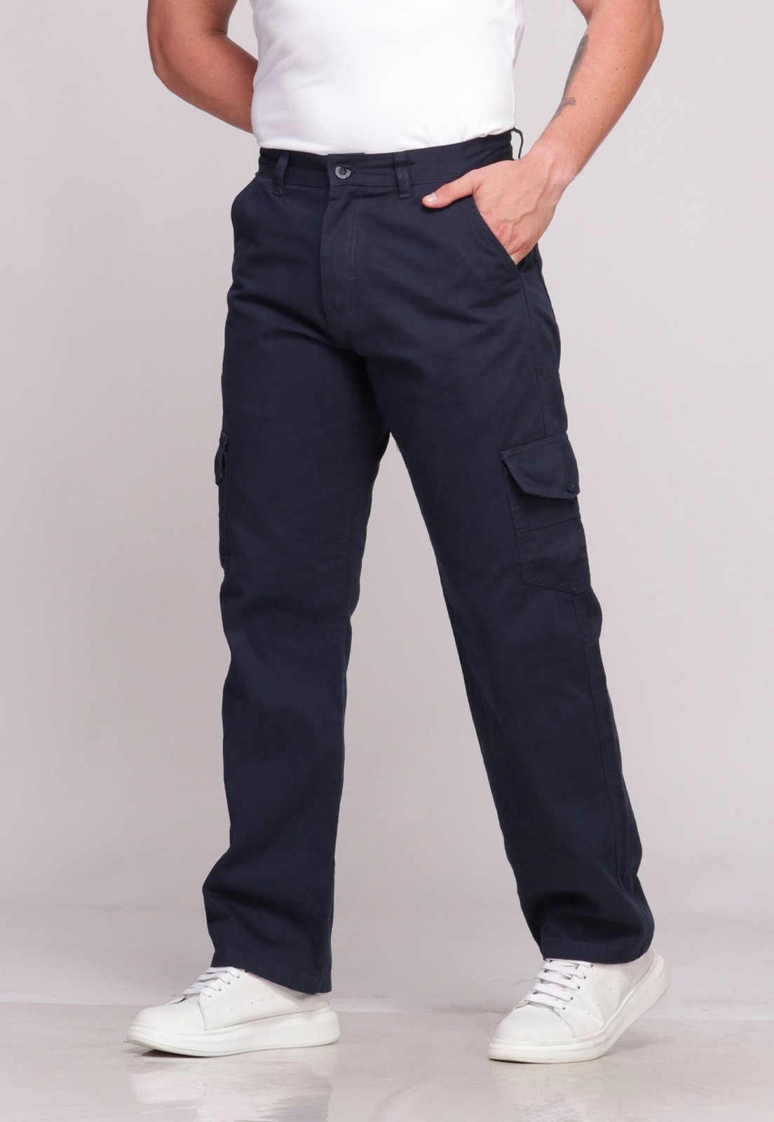 Imagem principal Calça Cargo Sarja Masculina Larga 7888 Macaw bege