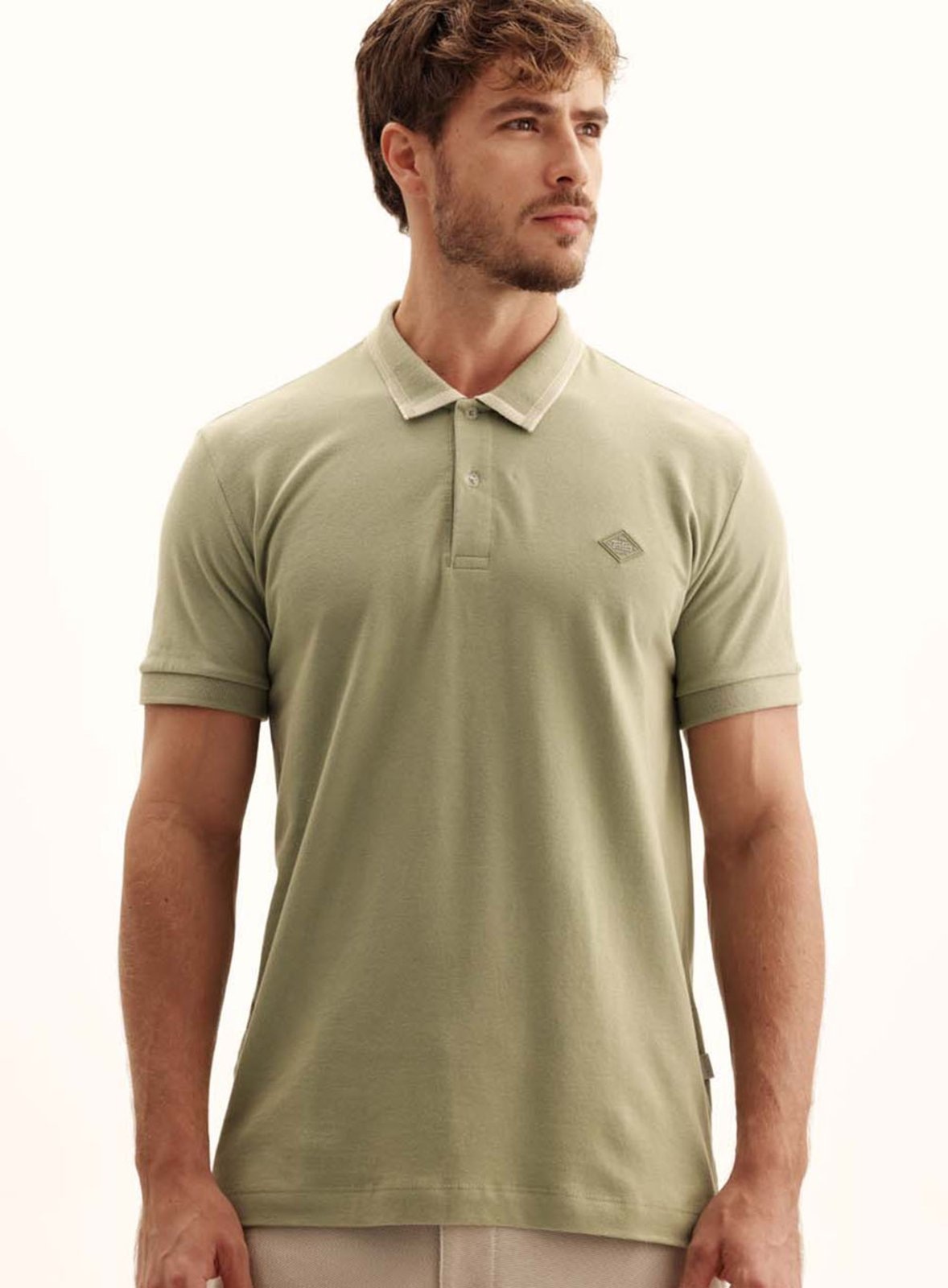 Imagem principal Polo Masculina Fit Piquet Triton Dellus Triton verde