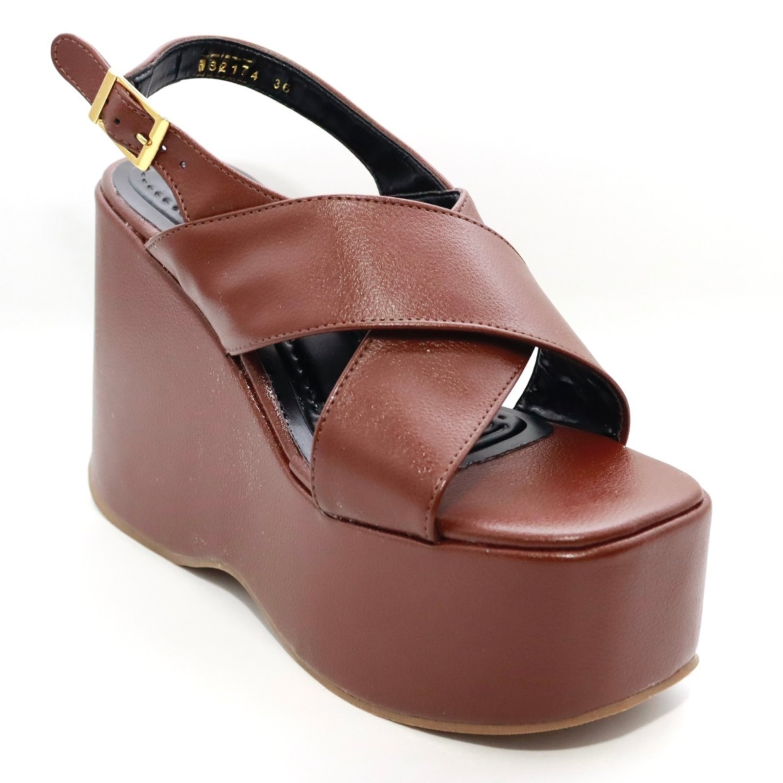 Imagem principal Sandália Feminino Anabela Plataforma 182174 Floter Cacau Flor Da Pele Hannah Footwear marrom