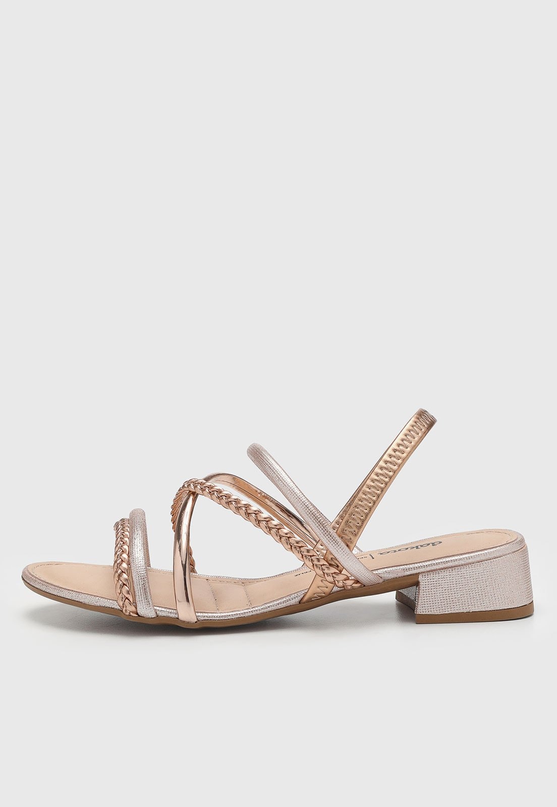 Imagem principal Sandália Feminina Dakota Salto Baixo Tiras Trançadas Dakota rosê